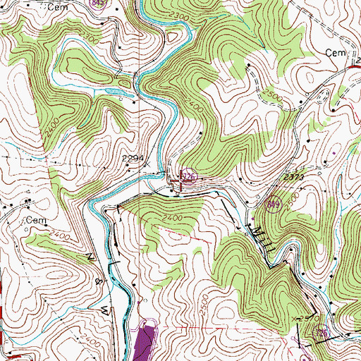 Topographic Map of Locust Grove School (historical), VA