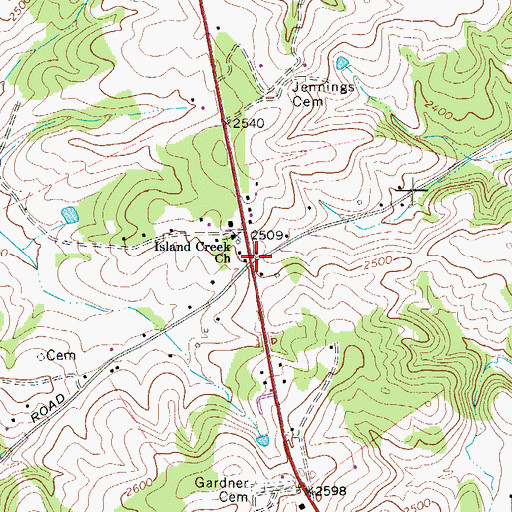 Topographic Map of Mabry Crossroads, VA
