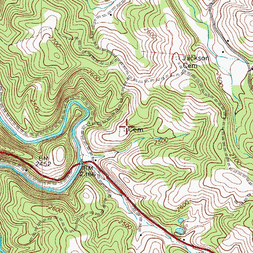Topographic Map of McGrady-Thomas Cemetery, VA