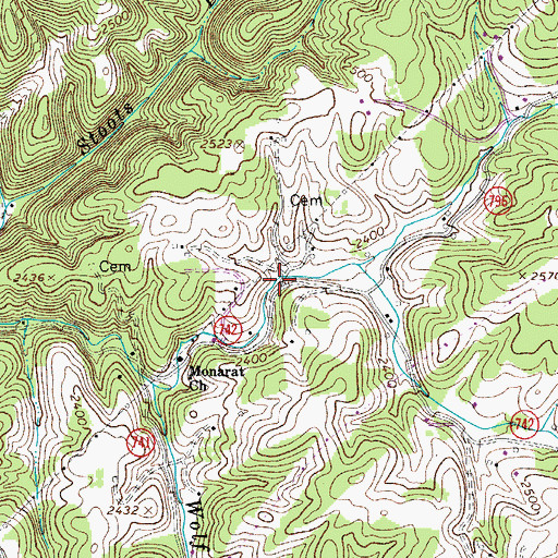 Topographic Map of McGee School (historical), VA