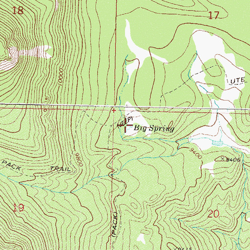 Topographic Map of Big Spring, CO