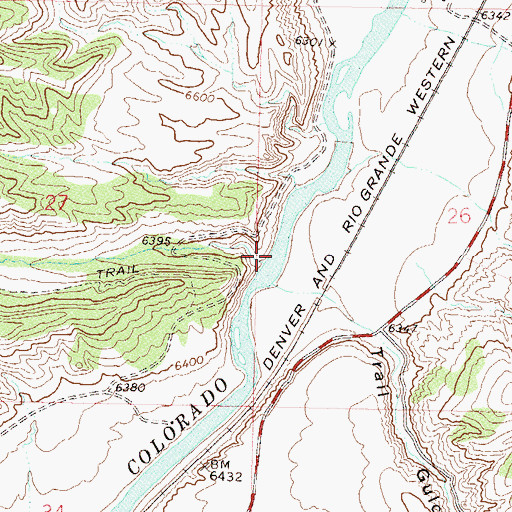 Topographic Map of Horse Creek, CO