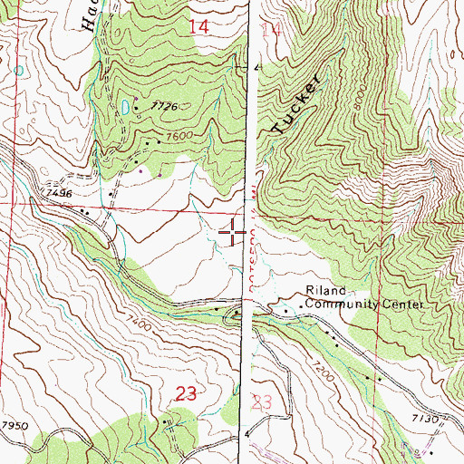 Topographic Map of Tucker Draw, CO