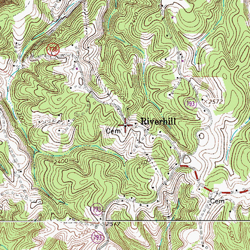 Topographic Map of River Hill Christian Church, VA