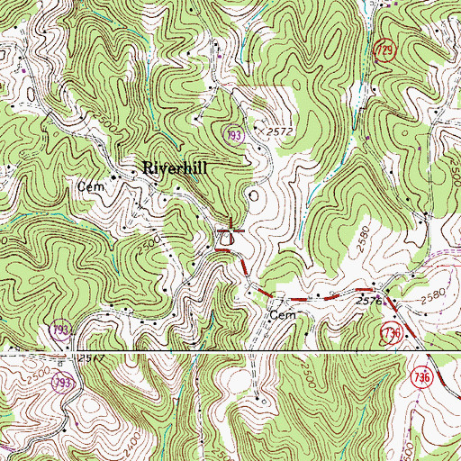 Topographic Map of River Hill School (historical), VA