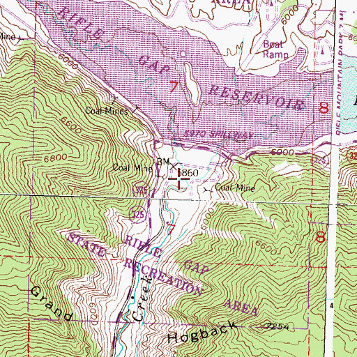 Topographic Map of West Rifle Creek, CO