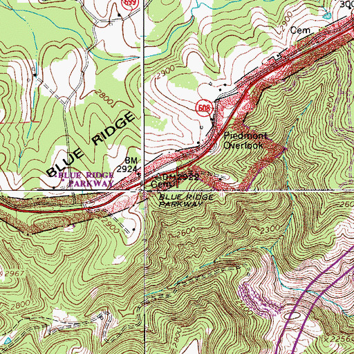 Topographic Map of Sarah Payne Cemetery, VA