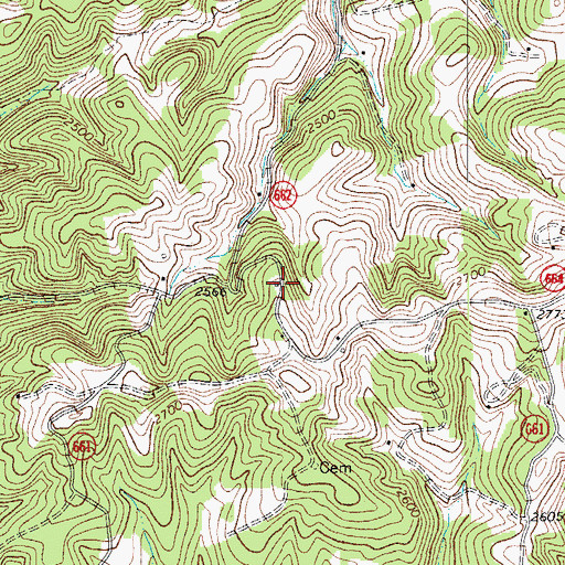 Topographic Map of Silverleaf School (historical), VA