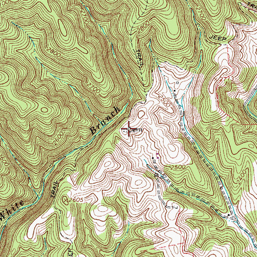 Topographic Map of Simpkins Cemetery, VA