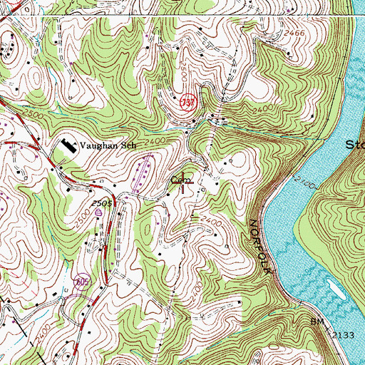 Topographic Map of Smith-Byrd Cemetery, VA