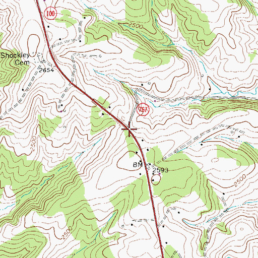 Topographic Map of Star, VA