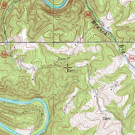 Topographic Map of Sutphin Cemetery, VA