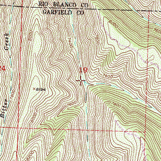 Topographic Map of Bear Creek, CO