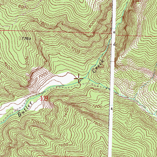 Topographic Map of George Creek, CO