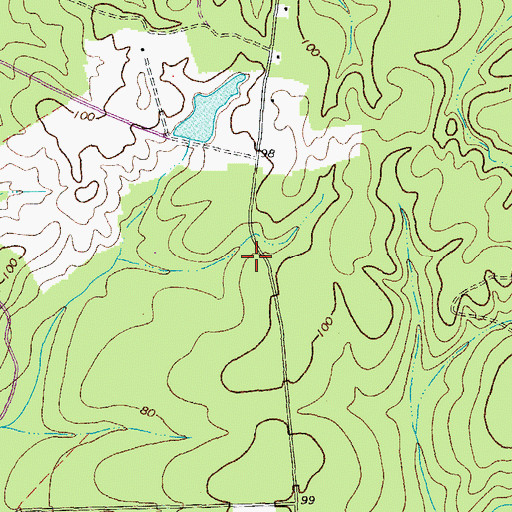 Topographic Map of Cabin Point School (historical), VA