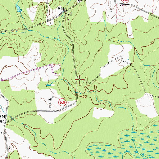 Topographic Map of Coopers School (historical), VA