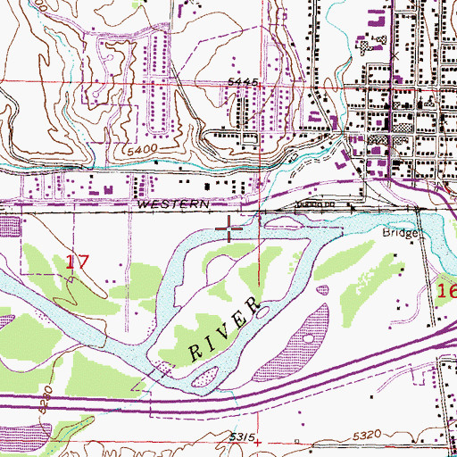 Topographic Map of Rifle Creek, CO