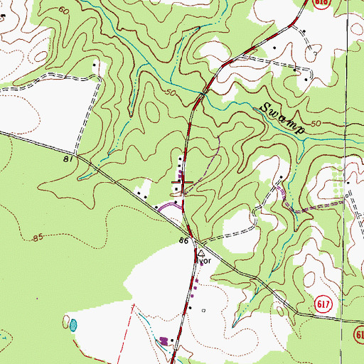 Topographic Map of Coppahaunk School (historical), VA