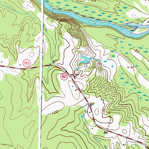 Topographic Map of Davis School (historical), VA