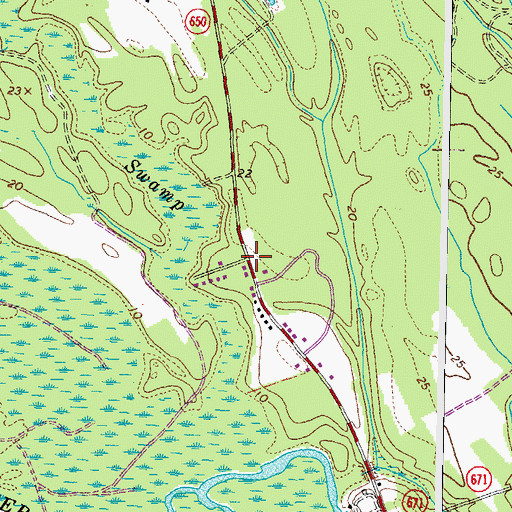 Topographic Map of Delaware Park, VA