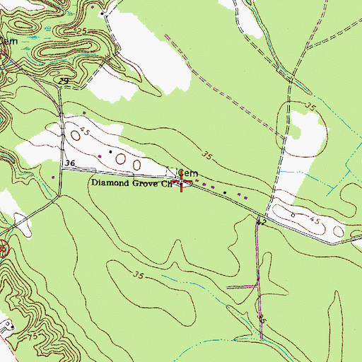 Topographic Map of Diamond Grove School (historical), VA
