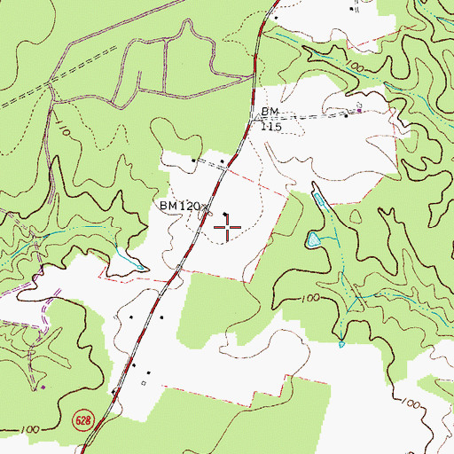 Topographic Map of Dory School (historical), VA