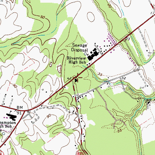 Topographic Map of Ebenezer Church (historical), VA