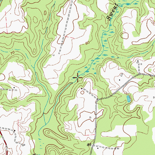 Topographic Map of Garris Pond (historical), VA