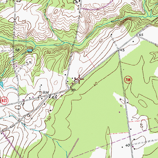 Topographic Map of Holmes School (historical), VA