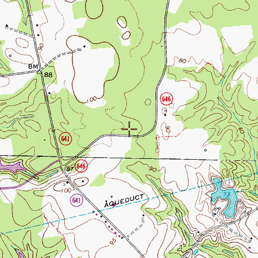 Topographic Map of Jericho School (historical), VA