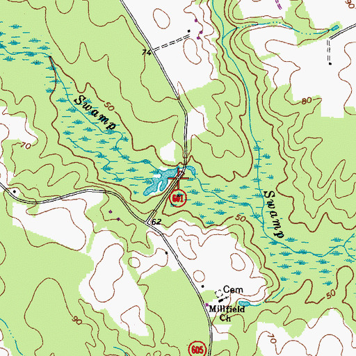 Topographic Map of Kellos Dam, VA