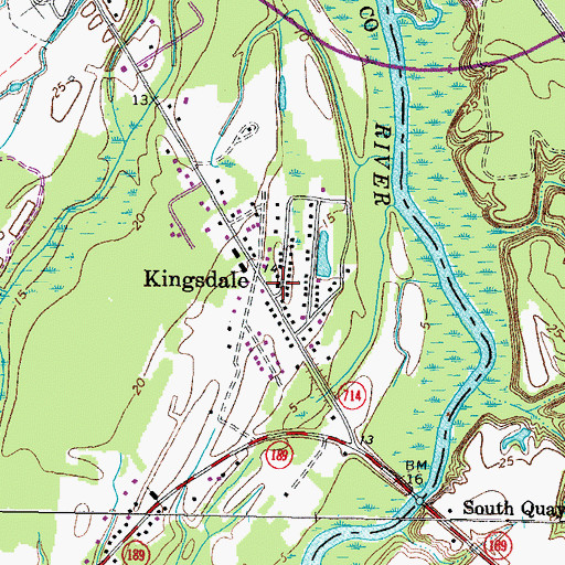 Topographic Map of Kingsdale Chapel, VA