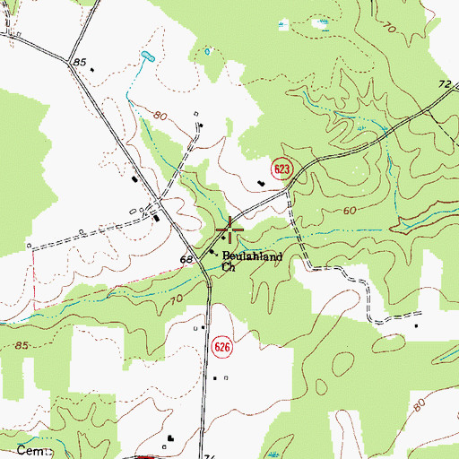 Topographic Map of Longbranch School (historical), VA