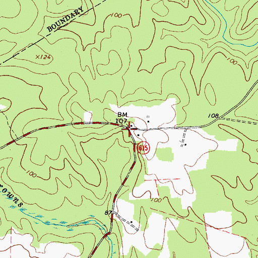 Topographic Map of Newsom Grove School (historical), VA