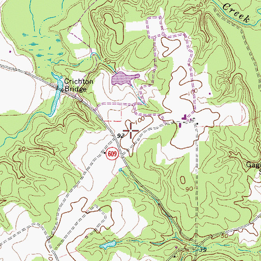 Topographic Map of Nicholson School (historical), VA