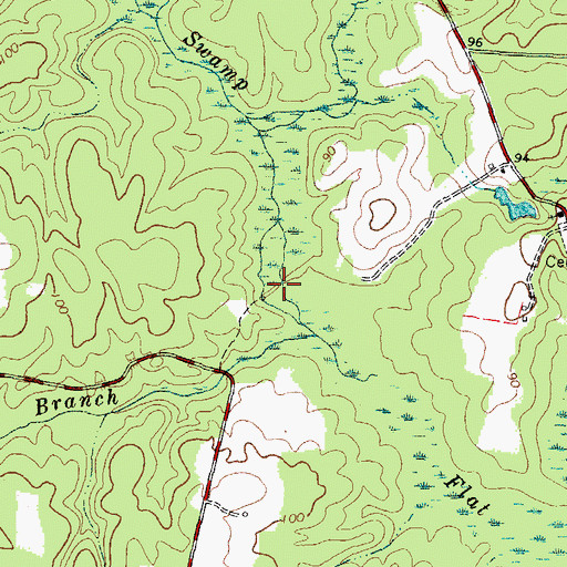 Topographic Map of Pearsons Mill Pond, VA