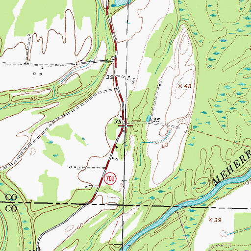 Topographic Map of Rich Chapel (historical), VA