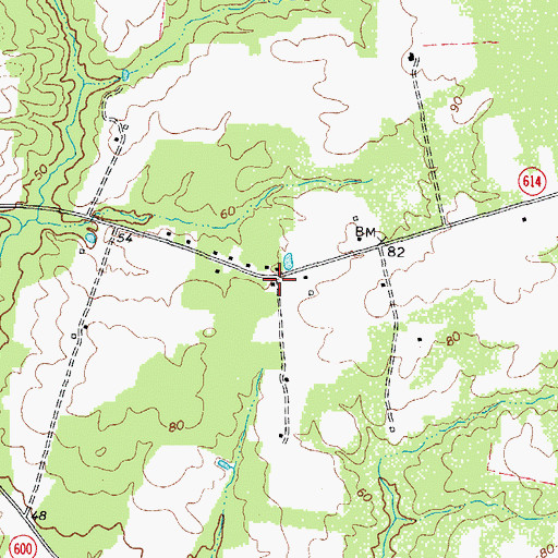 Topographic Map of Rosenwald School (historical), VA