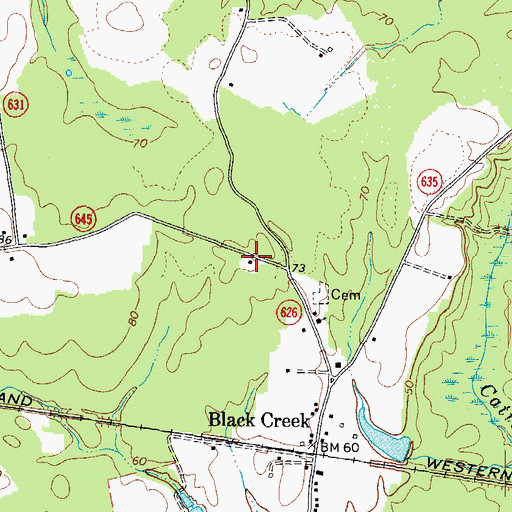 Topographic Map of Sandy Hill School (historical), VA