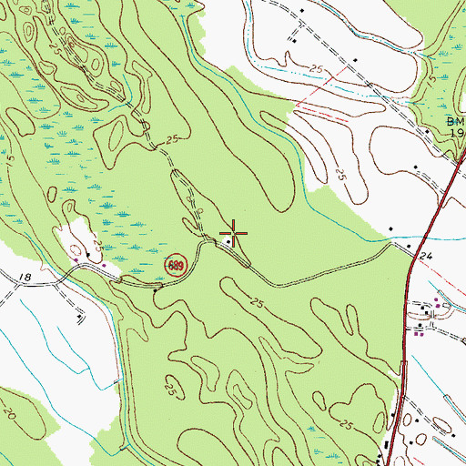 Topographic Map of Sandy Hill School (historical), VA