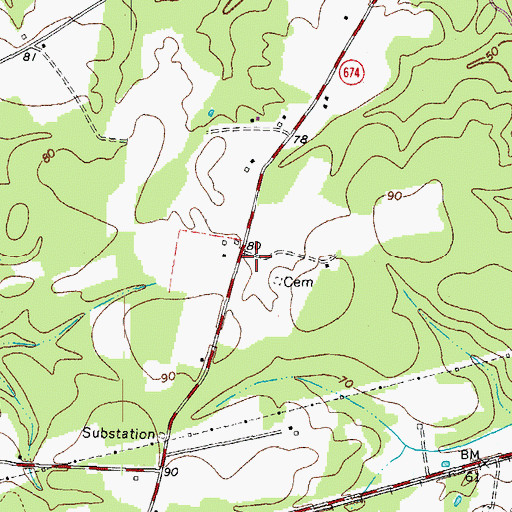 Topographic Map of School Number 4 (historical), VA