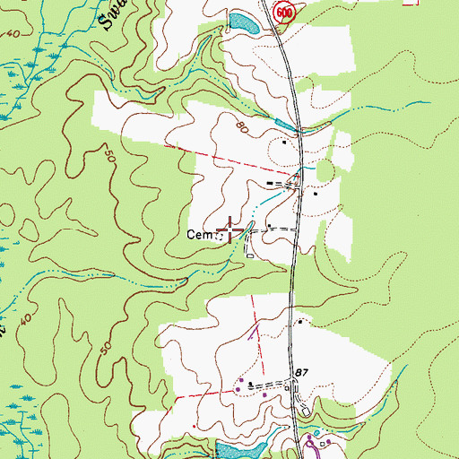 Topographic Map of Stephenson Cemetery, VA