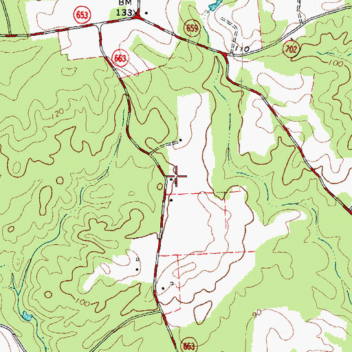 Topographic Map of White Meadow School (historical), VA