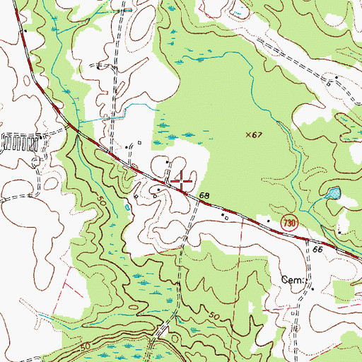 Topographic Map of White School (historical), VA