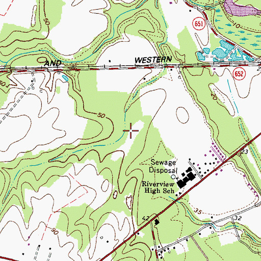 Topographic Map of Whitehouse Swamp (historical), VA
