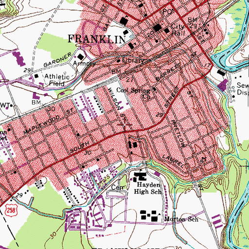 Topographic Map of Kingdom Hall of Jehovahs Witnesses, VA
