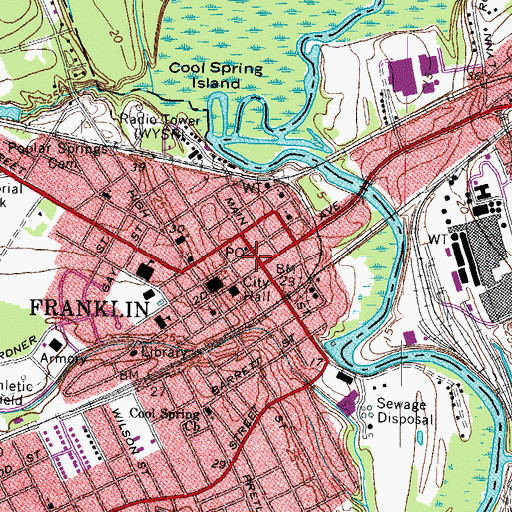 Topographic Map of Raiford Hospital (historical), VA