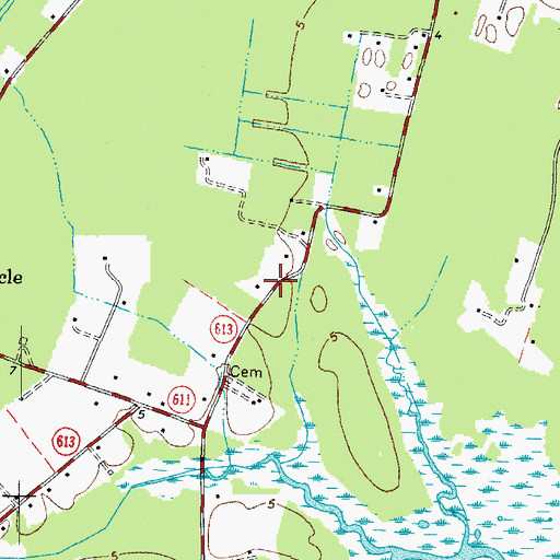 Topographic Map of Bowen - Sadler Cemetery, VA