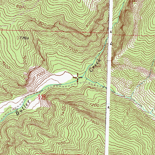 Topographic Map of Big Parker Creek, CO