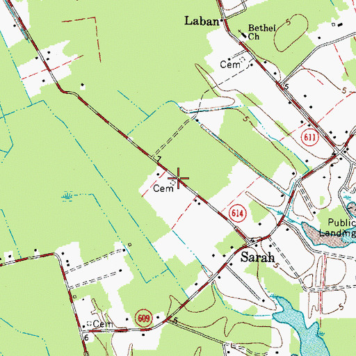 Topographic Map of Knight Cemetery, VA